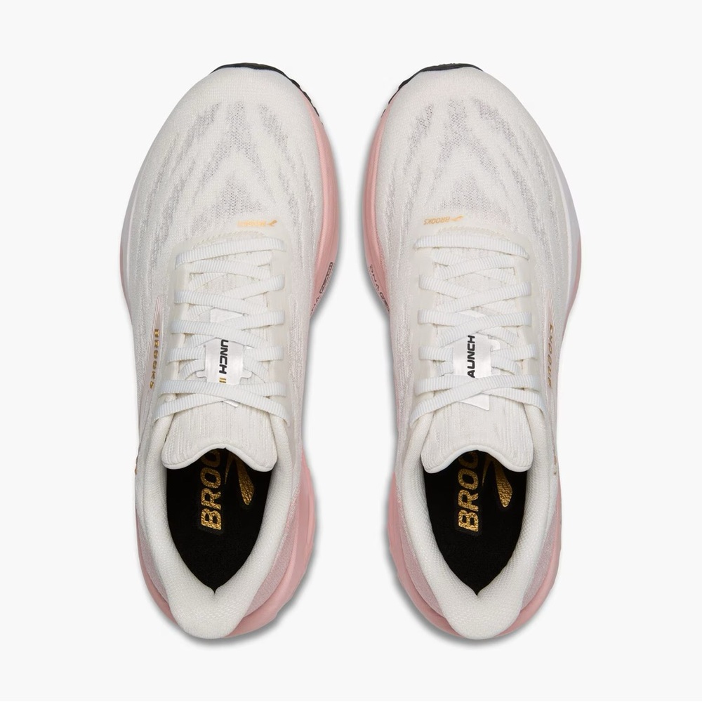 Brooks Women's Launch 11 White and Pink Running Athletic Shoes - Picture 7 of 10